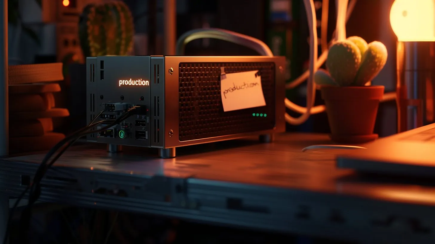 Kompakter On-Premise-GPU-Server auf einer Werkbank — Sinnbild für lokal betriebenen Agentic-Stack