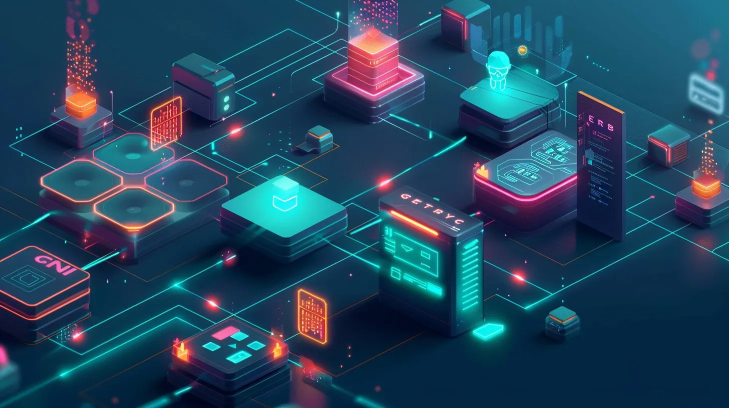 Isometrische Darstellung der GitLab-19-Migration — NGINX→Envoy und Redis→Valkey