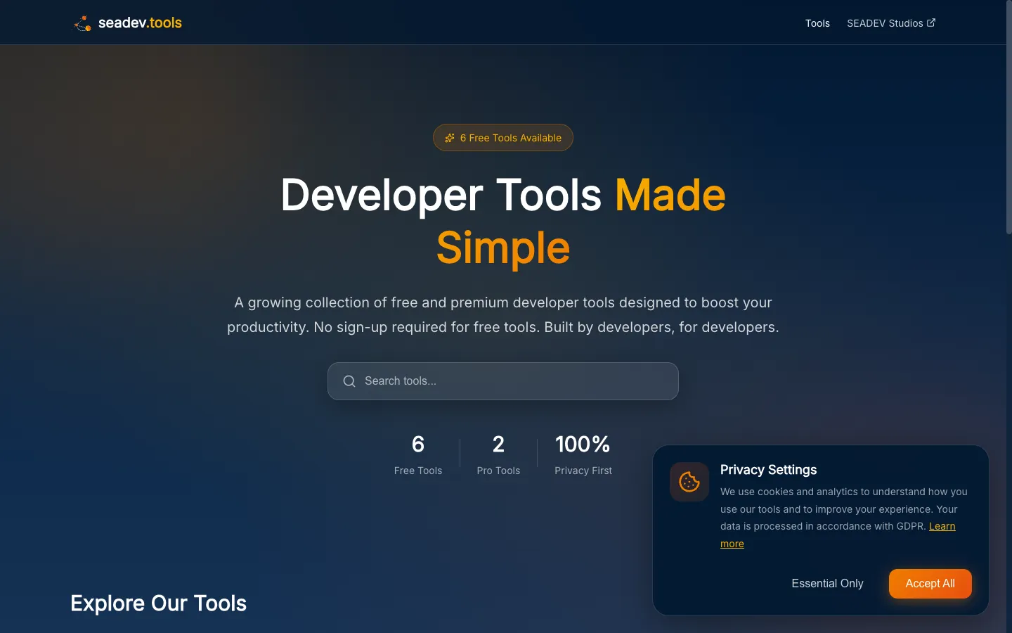 SEADEV Tools Homepage